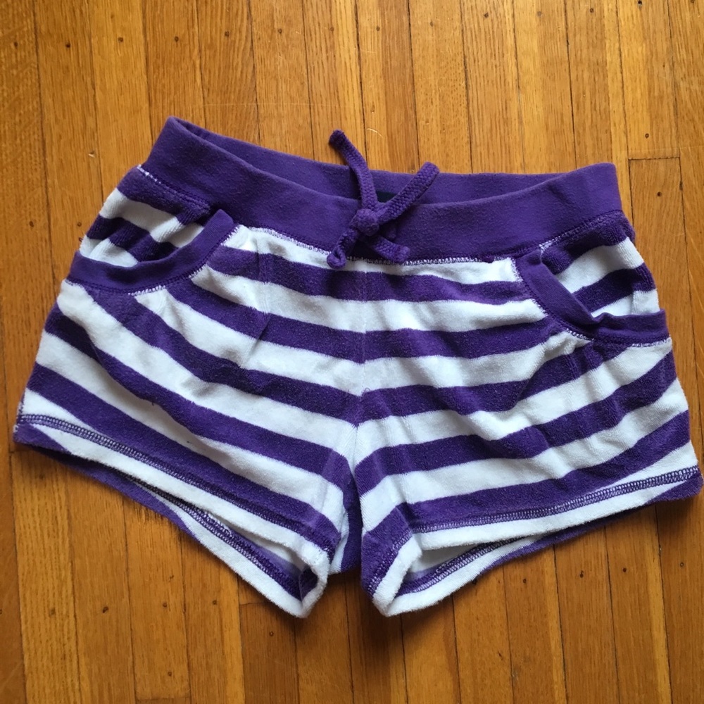 Gap Kids Striped Purple and White Shorts